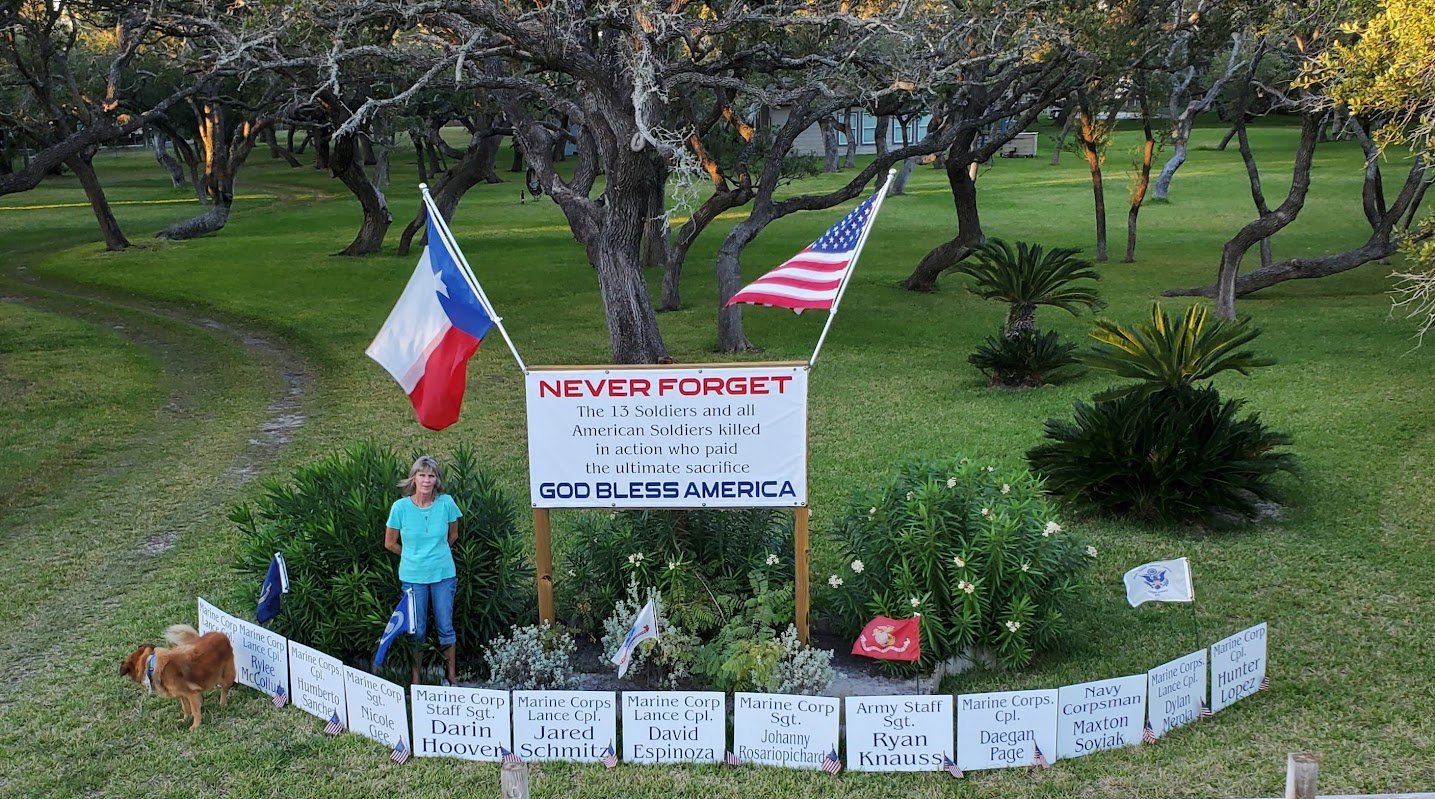 Sierra Vista Sandbox Memorial with Kneeling Soldier